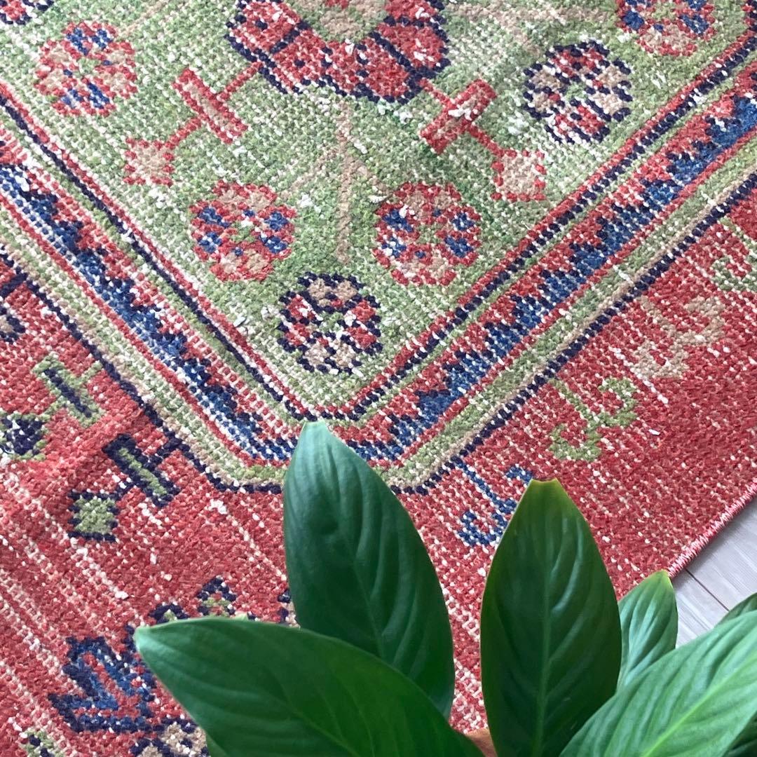 オレンジ3Box ブルー73×184 グリーン　魔除けD トルコヴィンテージラグ