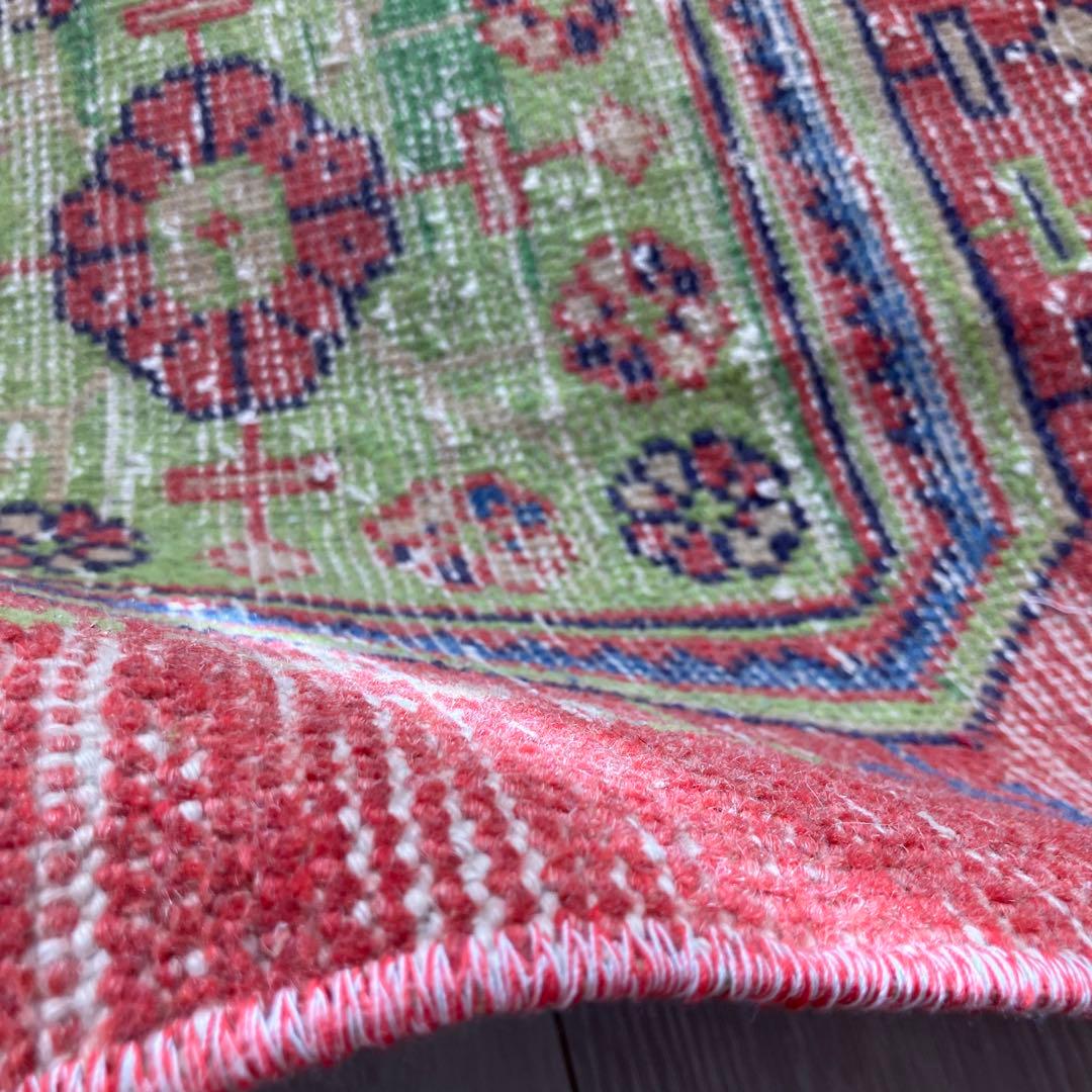 オレンジ3Box ブルー73×184 グリーン　魔除けD トルコヴィンテージラグ