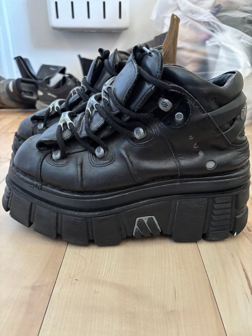 NEW ROCK ブラック 厚底スニーカー