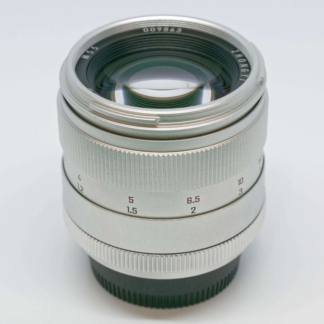 中一光学 CREATOR 85mm F2 ニコンF 美品 シルバー