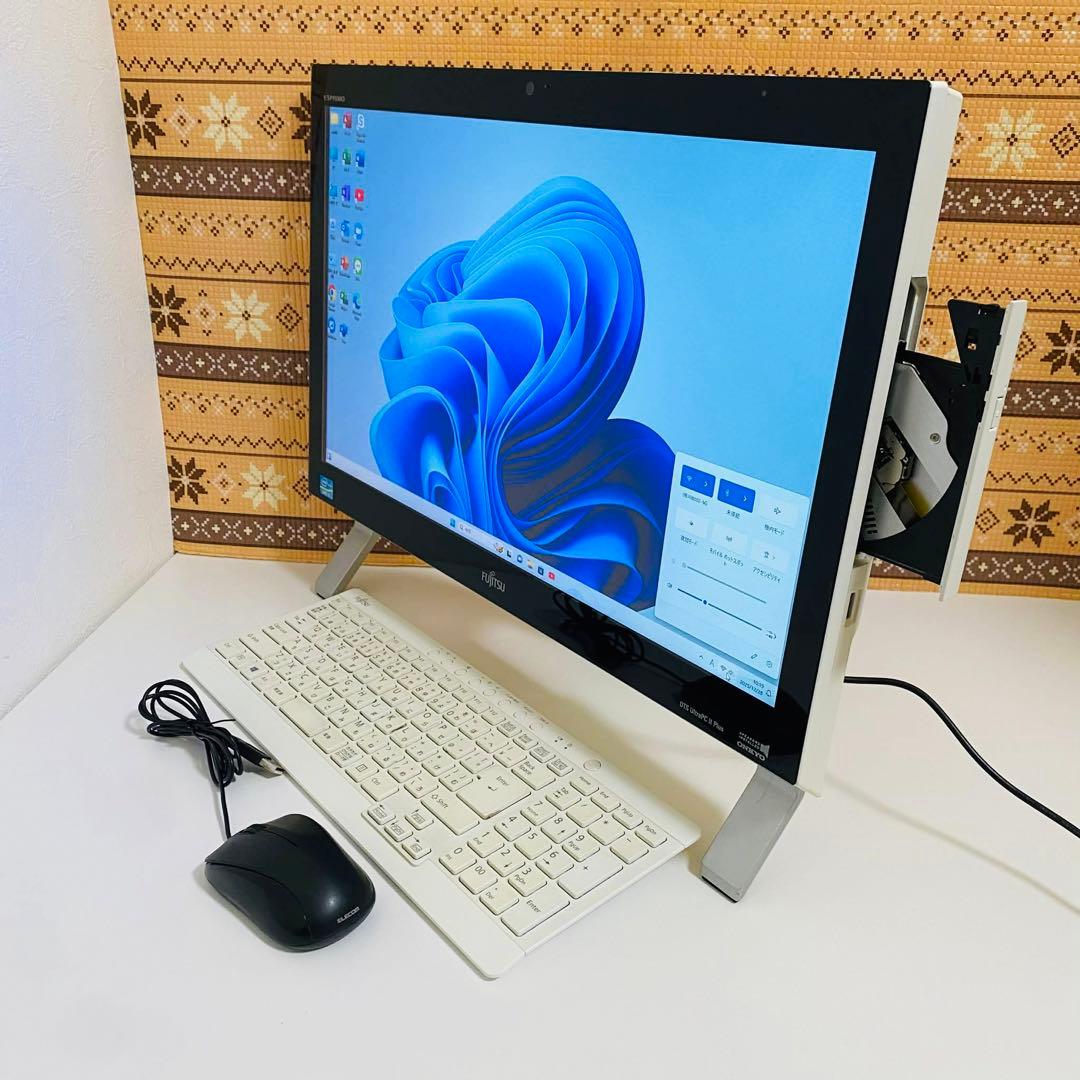 Y1000 Fujitsuデスクトップi7メモリ8G高速Win11オフィス付き