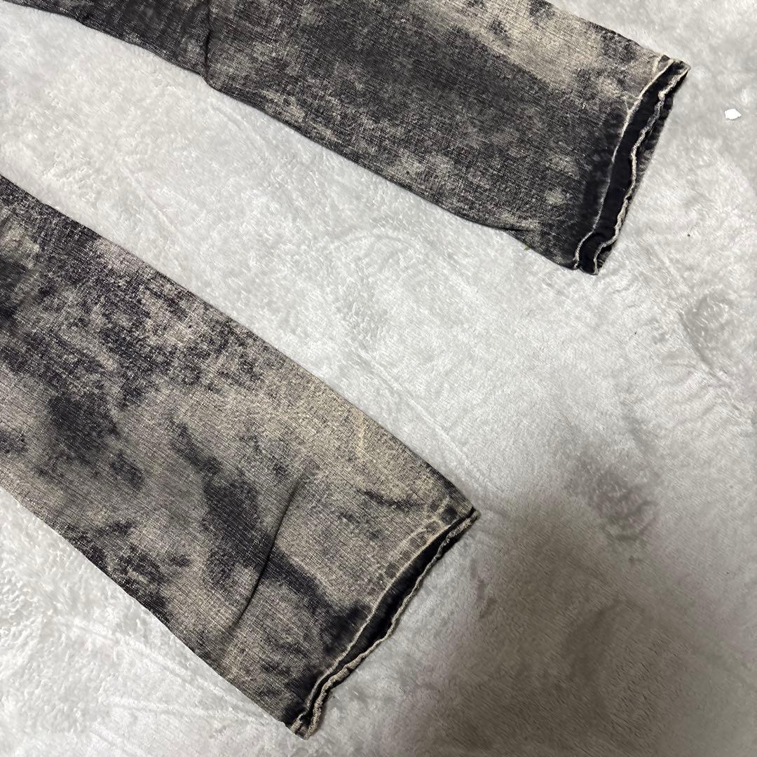 パンツ CavariA Black Bleach Bootcut Denim