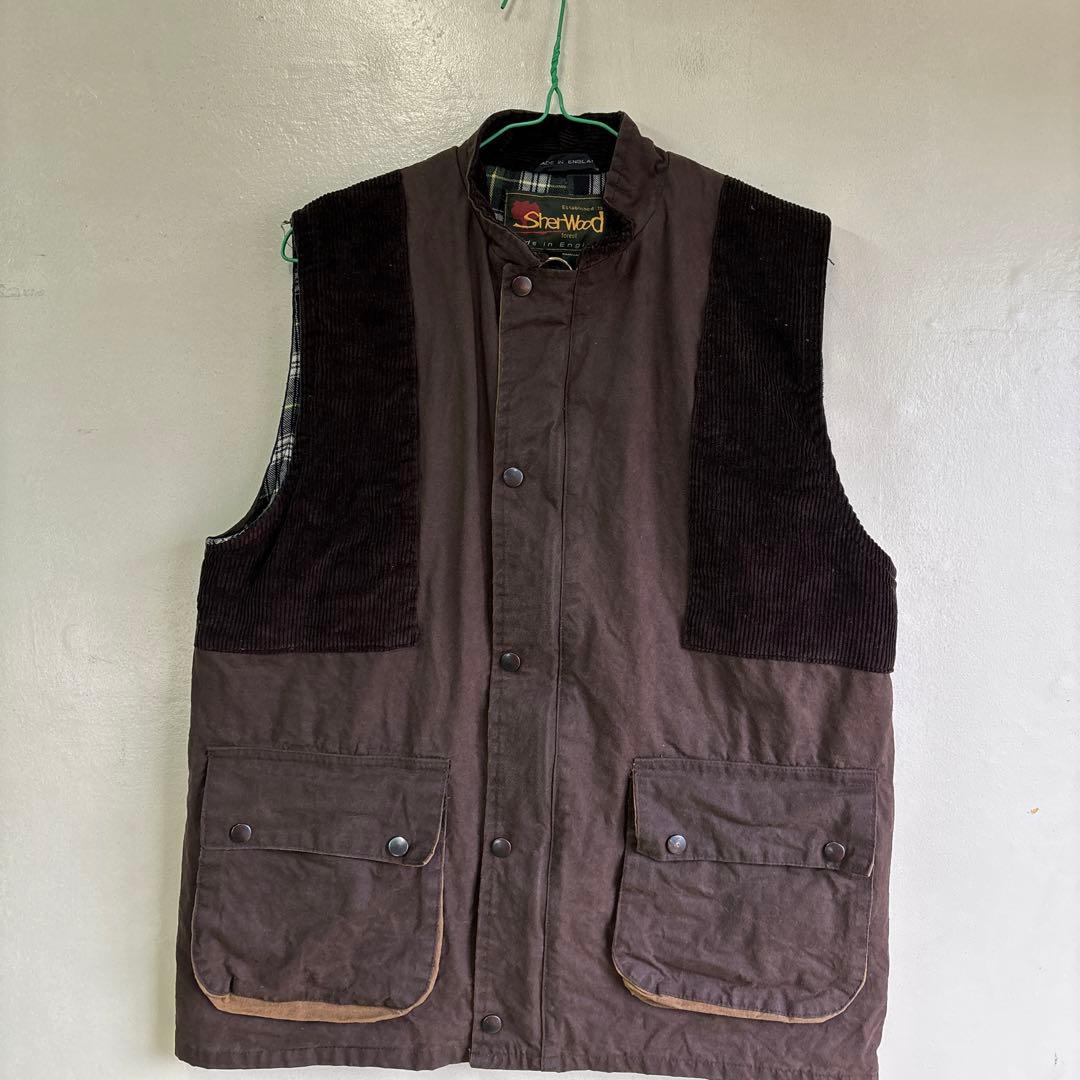 SherWoodforestオイルドベスト　イギリス製　ドラゴン