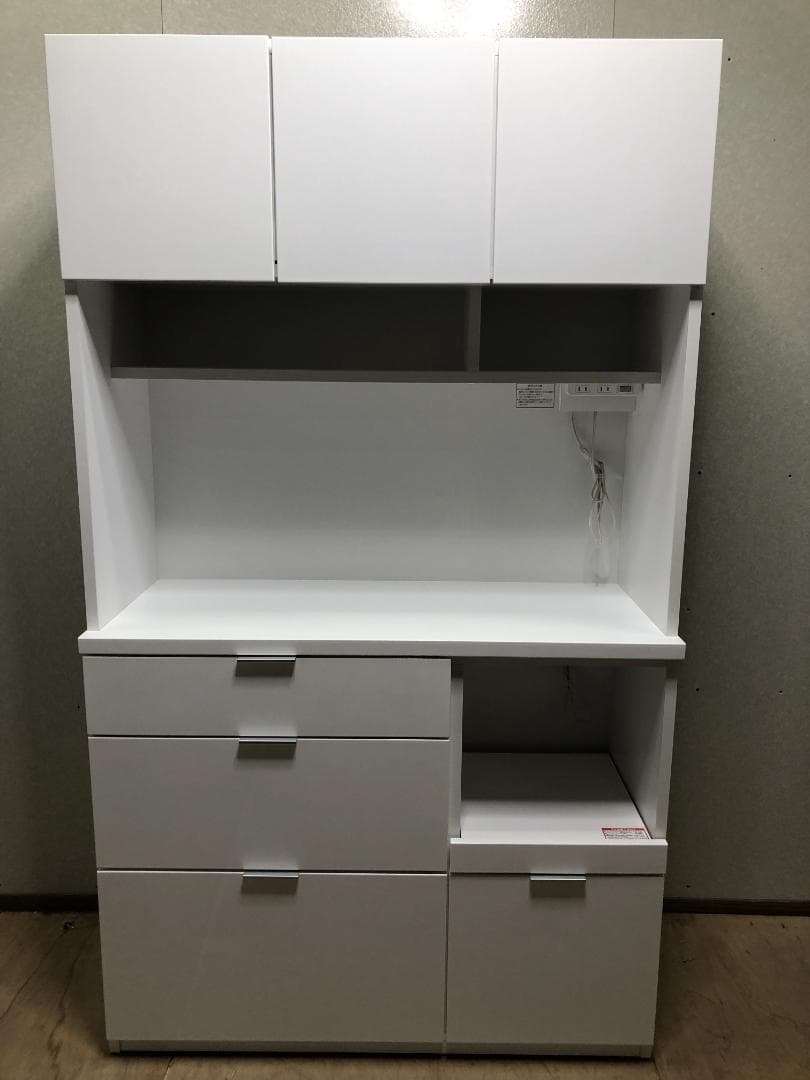 美品　ニトリ　エトナ・食器棚・キッチンボード　幅105cm　73027-3-00