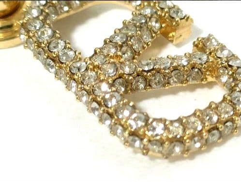 バレンティノ VALENTINO GARAVANI ピアス ストーン 片耳 ロゴ