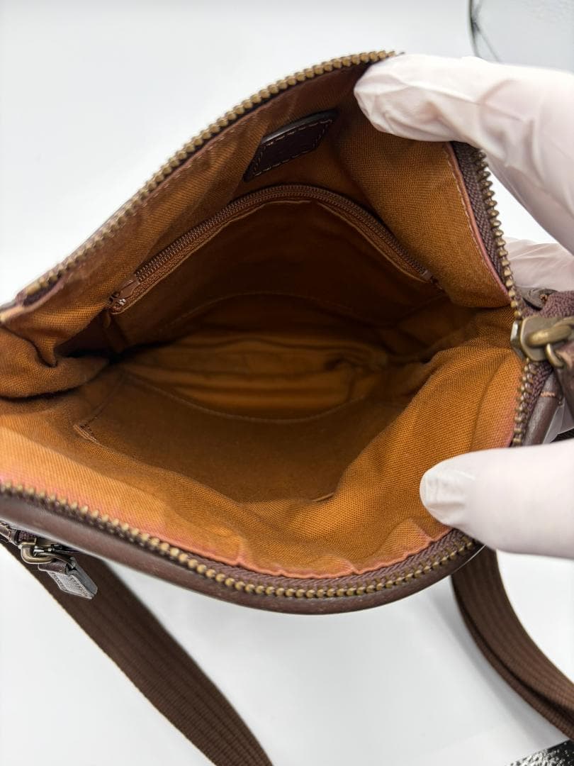 土屋鞄 防水レザーショルダーバッグ プロータ ダークブラウン