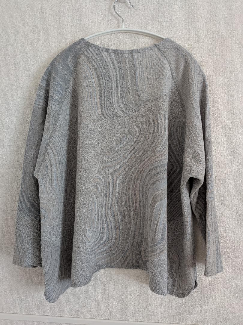 2023　ババグーリ　綿ウール　メノウ柄のゆったりプルオーバー　ヨーガンレール