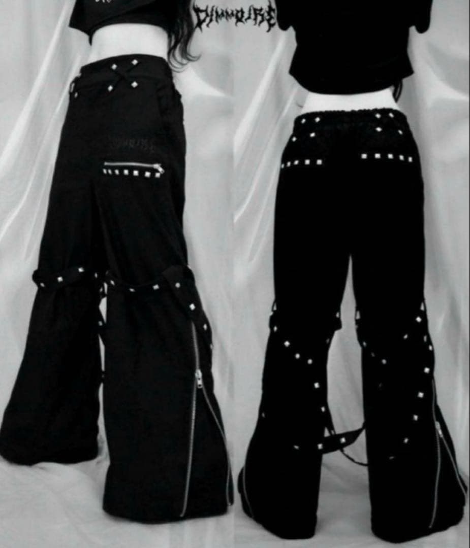 【DimMoire】スタッズボンテージパンツ ブラック