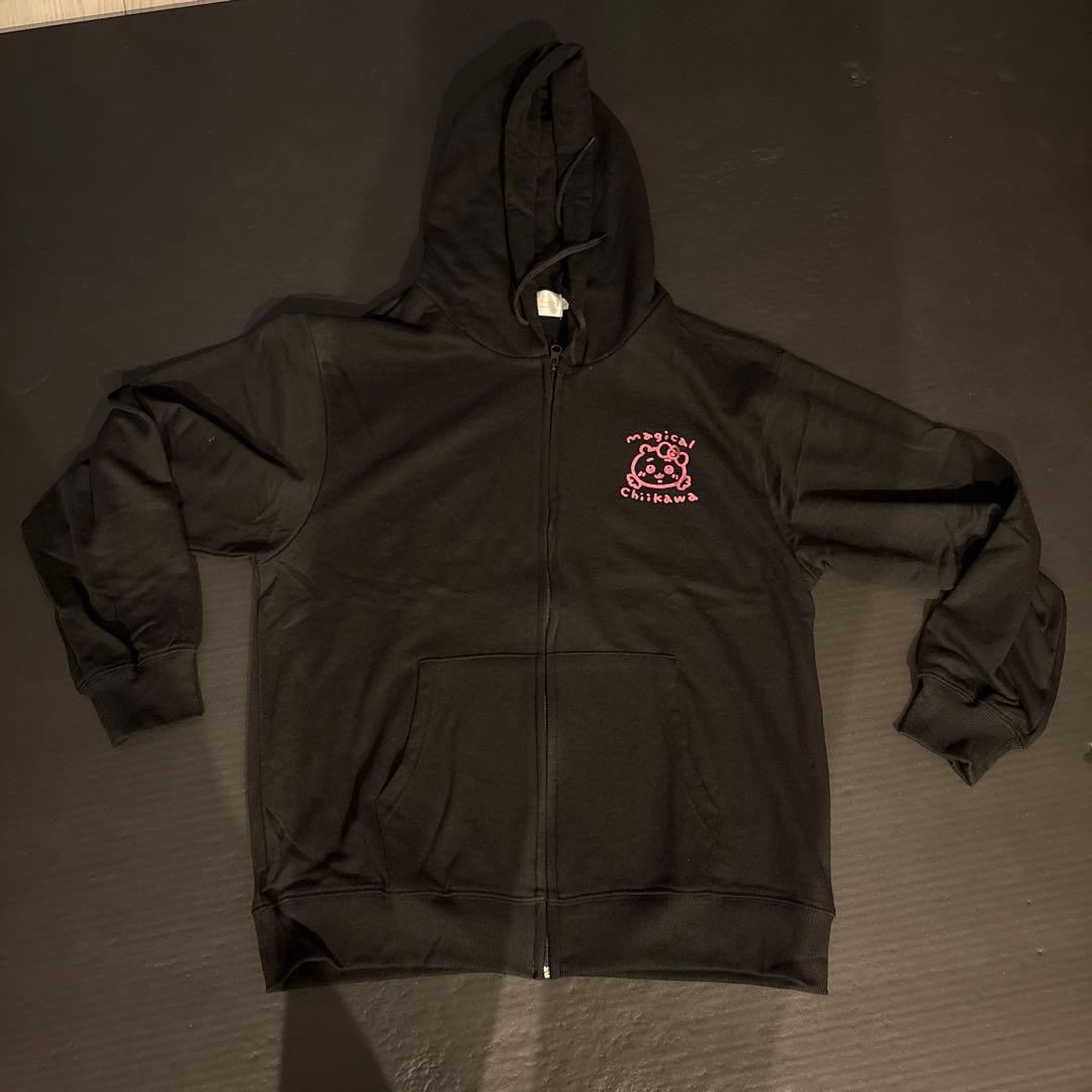 まじかるちいかわ ZIPパーカー キラキラ ブラック Lサイズ⭐︎未着用品