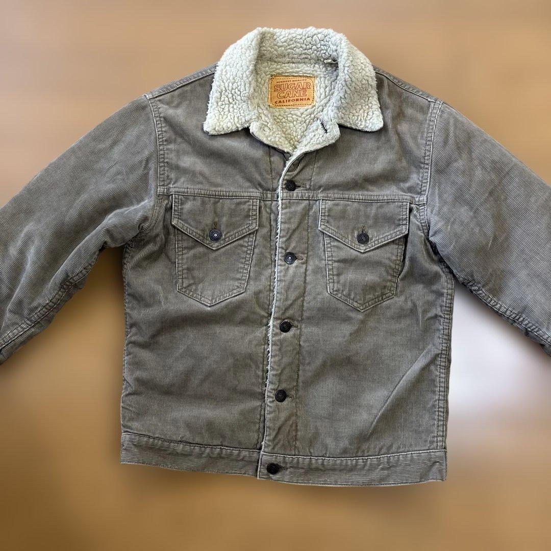 シュガーケーン大定番コーデュロイ ボアトラッカージャケット⭐️カッコいい個体です❣️