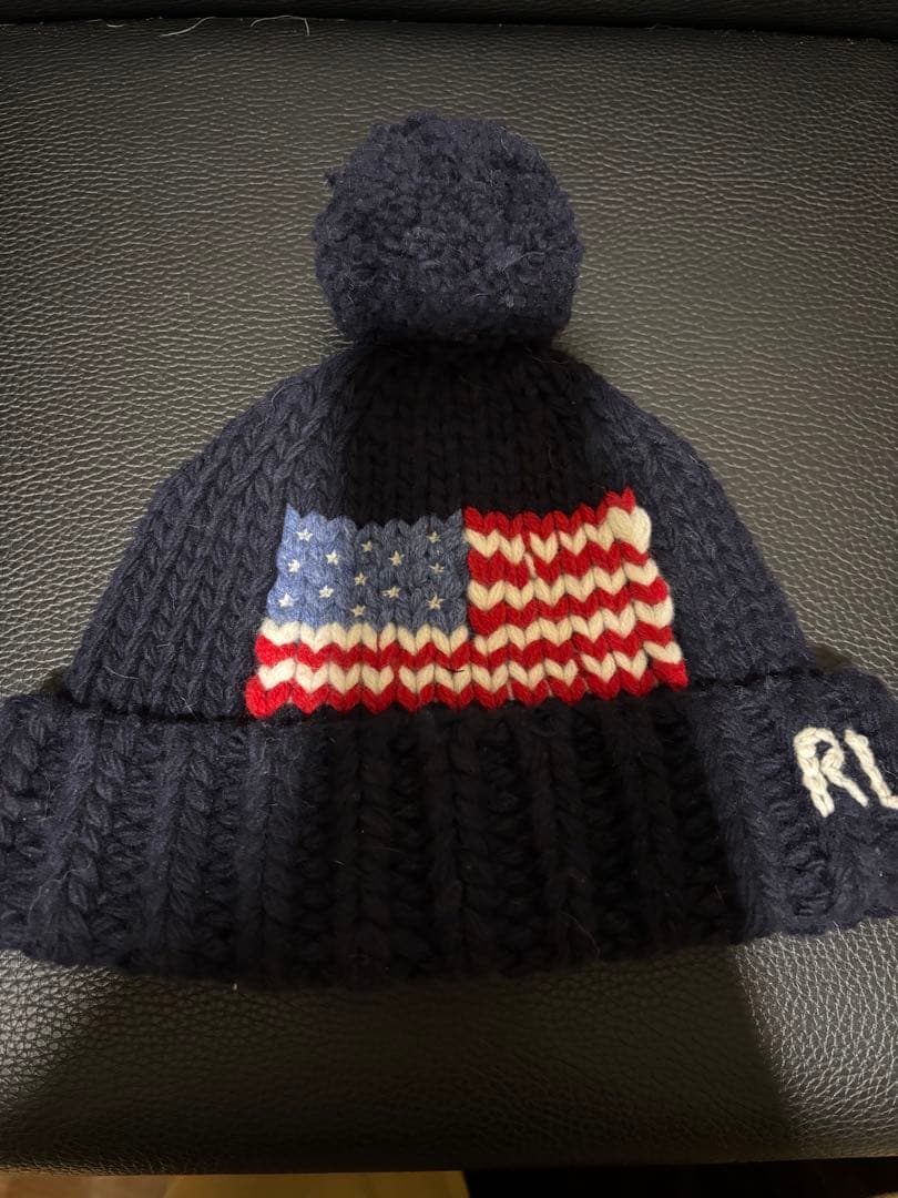ポロラルフローレン　POLO Ralph ニット帽　アメリカンフラッグ