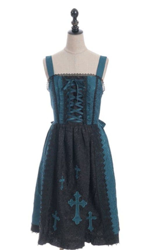 Chalmiere　シャルミエール　クロスモチーフジャンスカ　グリーン