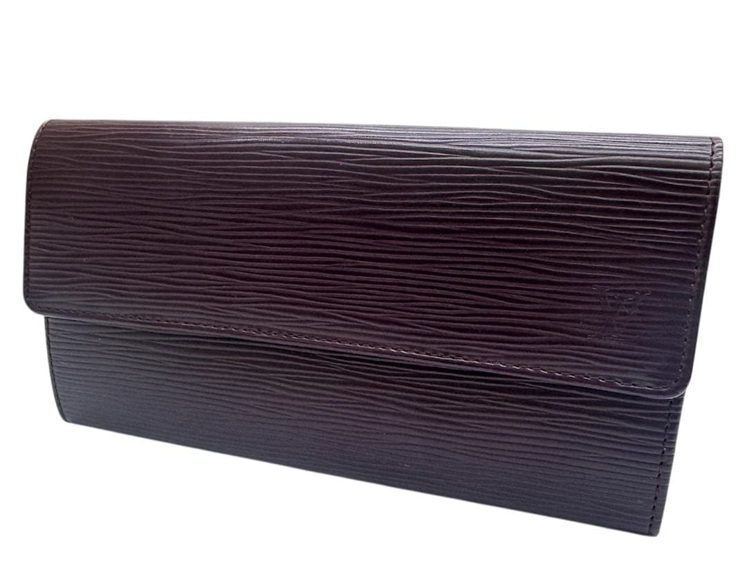 ★美品★ルイヴィトン 長財布 エピ カシス ポルトフォイユサラ パープル 紫