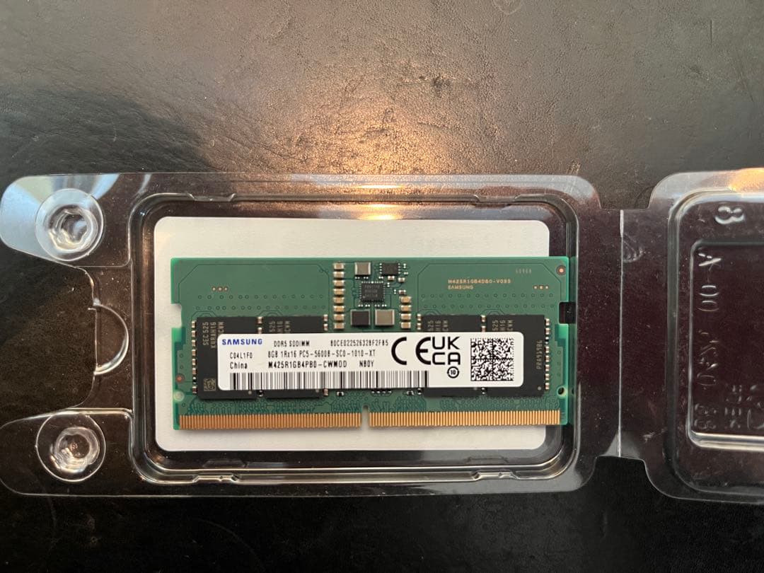 Samsung 8GB DDR5-4800MT/s メモリ 1枚