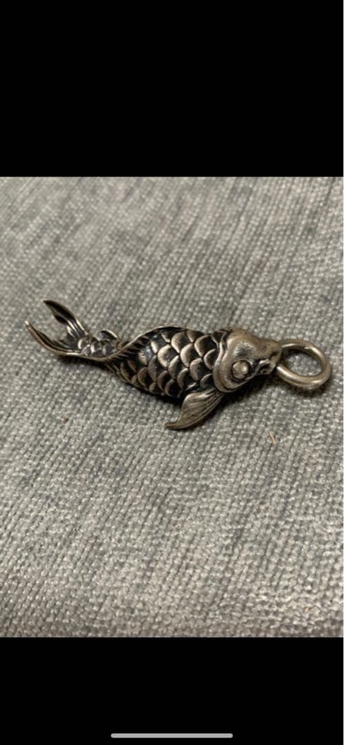 鯉型シルバー　ネックレス　トップ　クロムハーツ好き