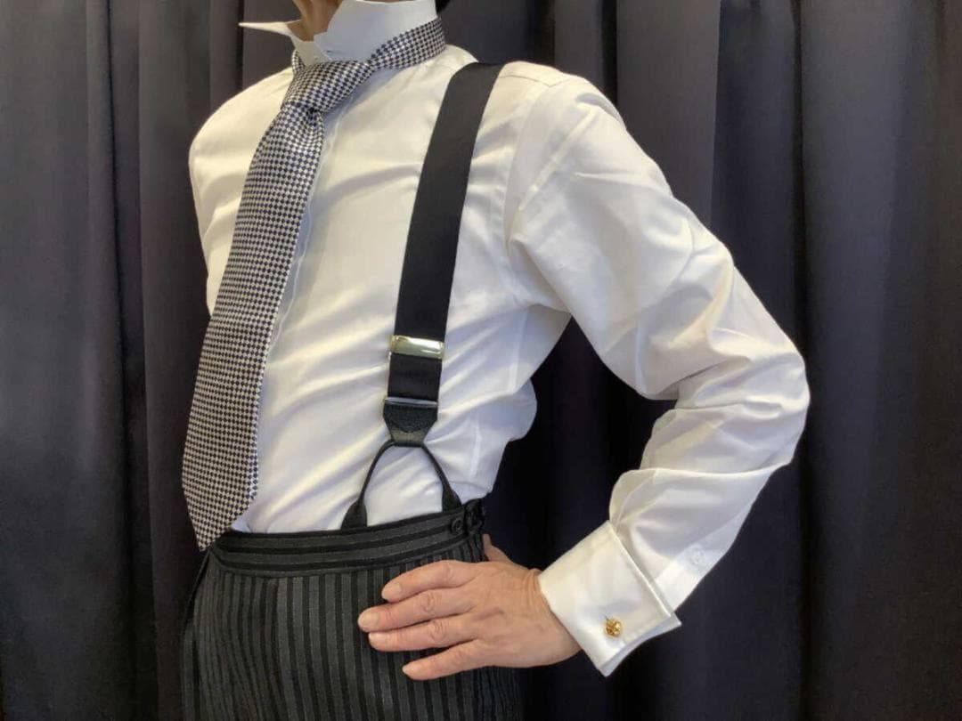 サスペンダー英国製アルバートサーストンクラシック6ボタン留上級非伸縮NYSL