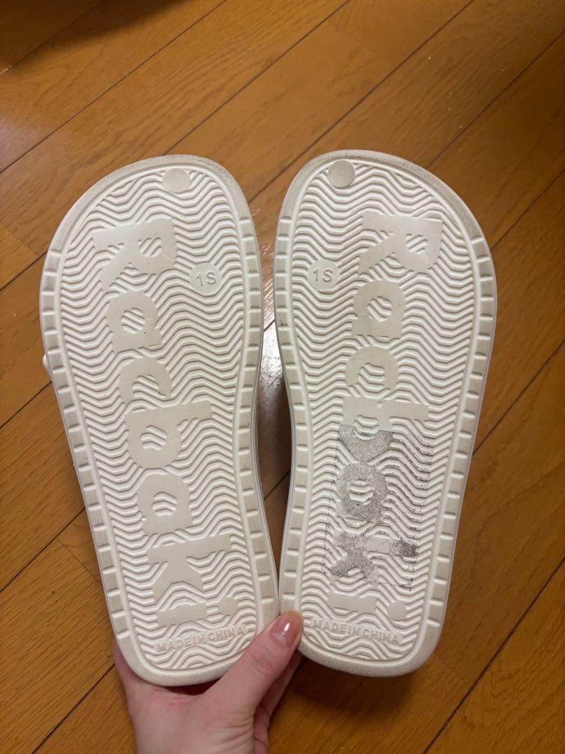 ラクバキ racbaki イージーサンダル ラップ　ホワイト　Sサイズ