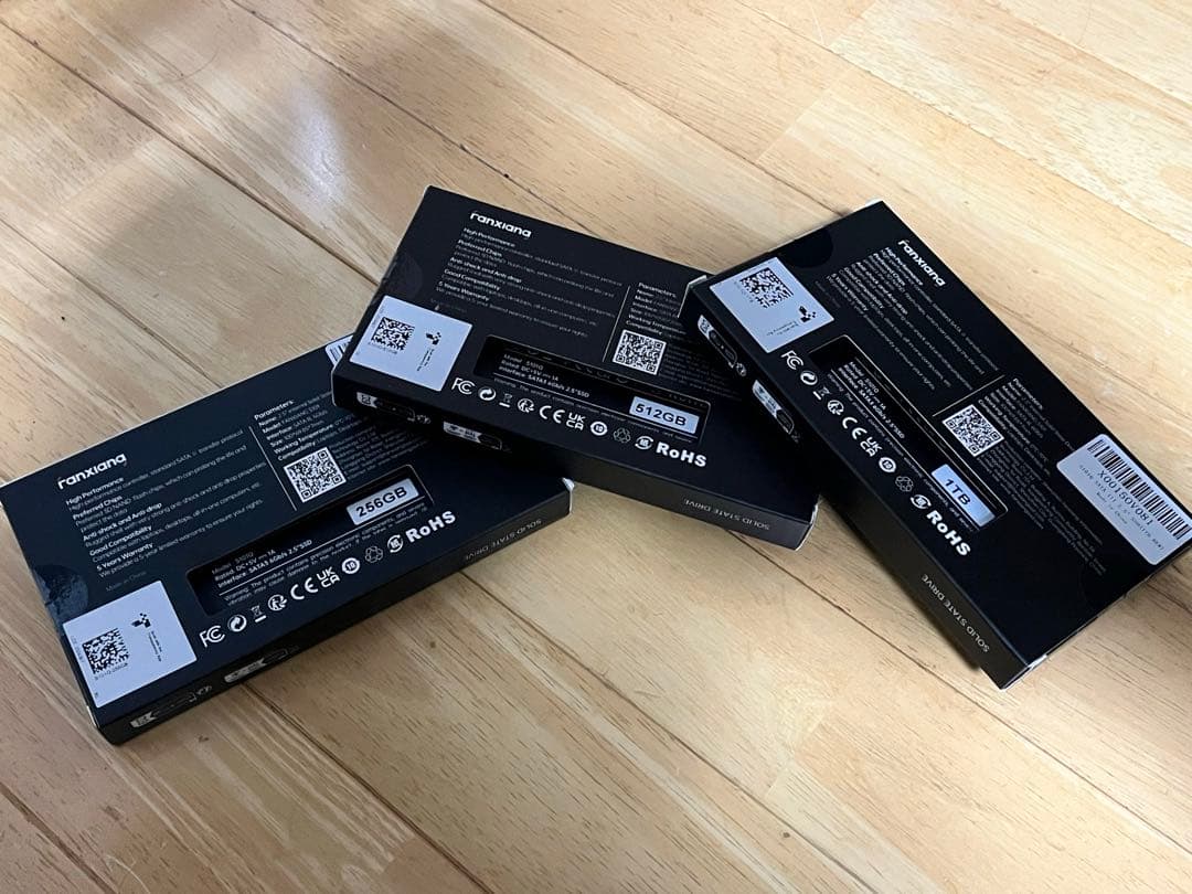 新品　SSD 1TB 512G 256G 3D NAND 搭載モデル