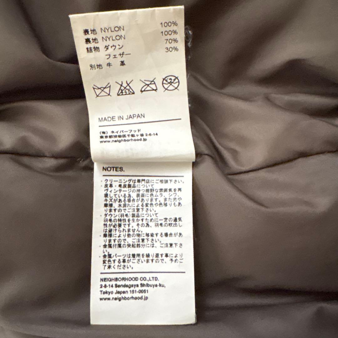 NEIGHBORHOOD ブラック ダウンベスト ロッキーマウンテンコラボ