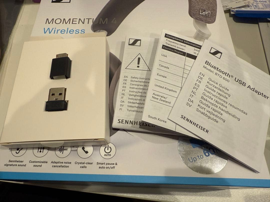 SENNHEISER MOMENTUM4 ホワイト +BTD600