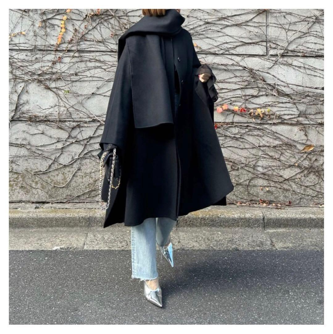 【新品】シーニュcygne マフラー付きランドスケープコート