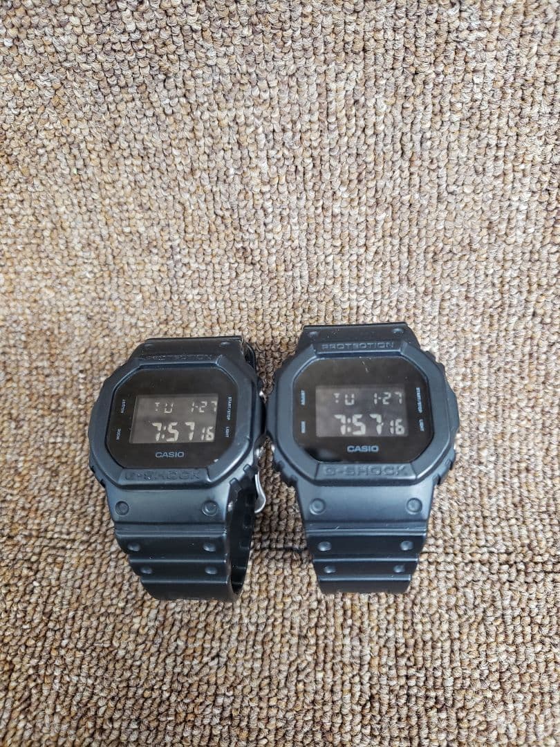 2本セットCASIO DW-5600BB 正常稼働品 G-SHOCK Gショック