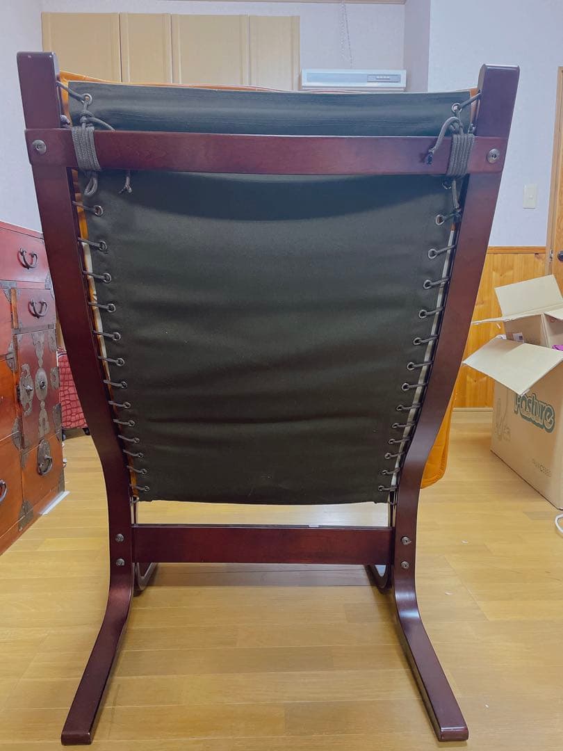 IDC 大塚家具 本革 ハイバックチェア レザー 曲木 イージーチェア 北欧