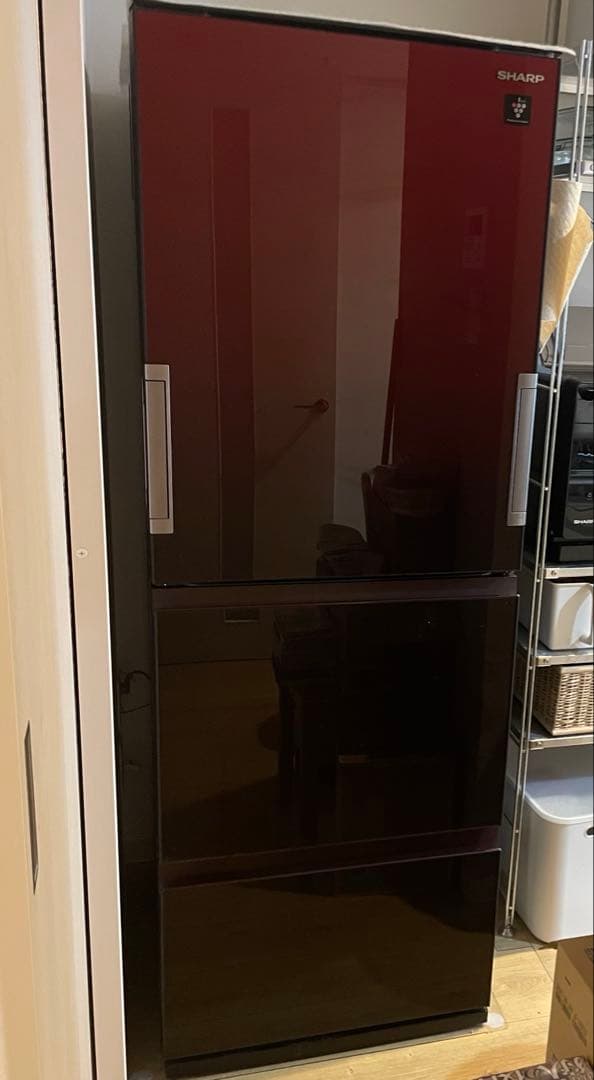【MI】　　SHARP SJ-GW36D 冷蔵庫 赤　プラズマクラスター