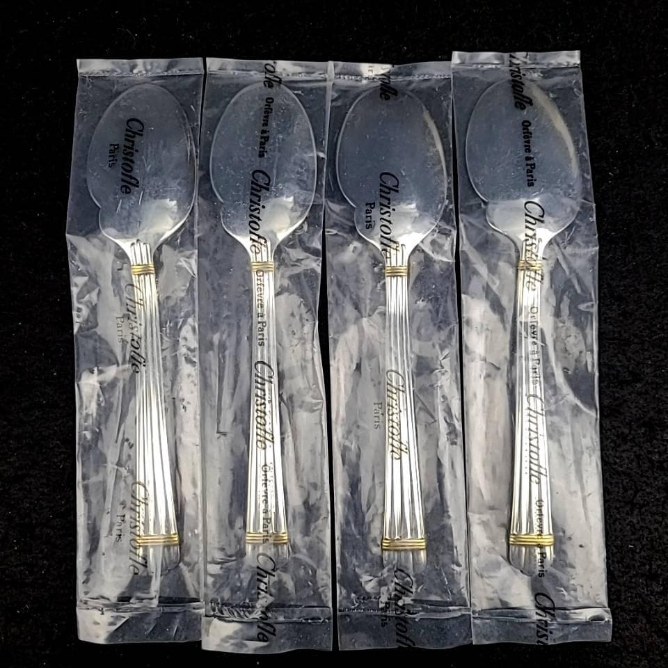 ◆美品◆クリストフル　アリア　ゴールドリング　スプーン　ソーススプーン　4本