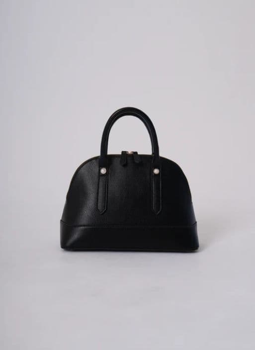 メゾンエシェル　2WAYエコレザーミドルボストンバッグ　ブラック