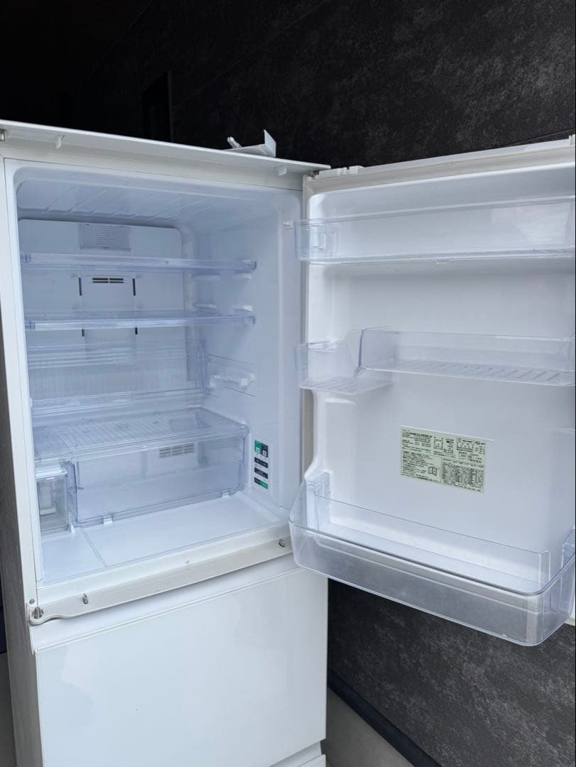 両開きシャープ 3ドア冷蔵庫 SJ-GW35G 350L 2021年製