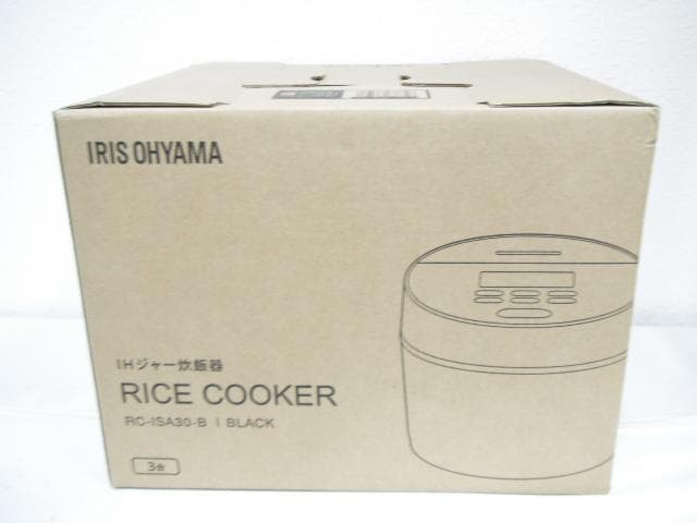 2/未使用品 アイリスオーヤマ IHジャー炊飯器 RC-ISA30-B