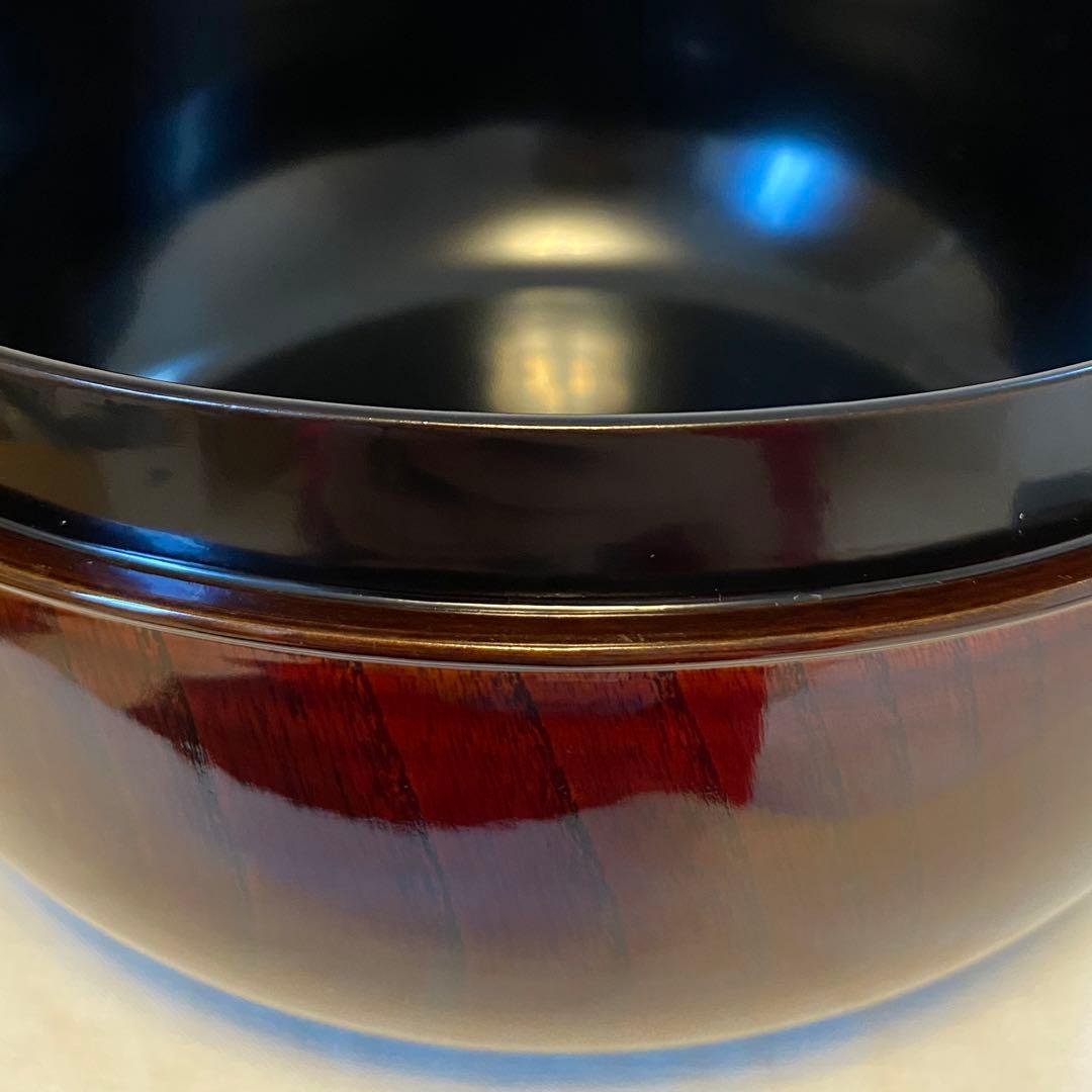 【喰篭・食籠】　岡本陽斎造　陽斉造　菓子器　欅　けやき　溜塗り　漆器　茶道具