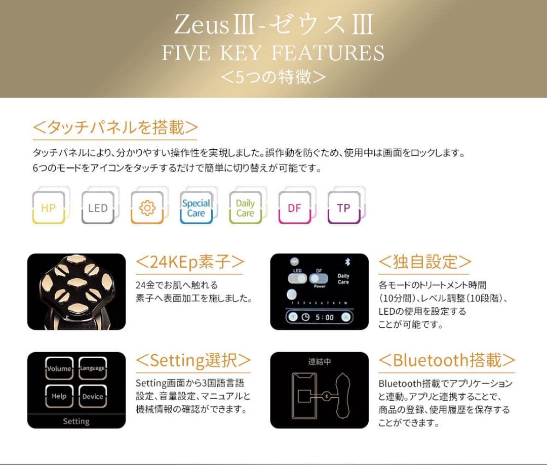 ZeusIII(ゼウス3)総合美顔器、未使用未開封