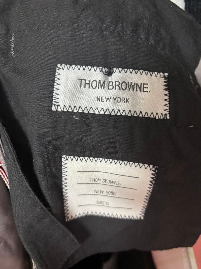 グレー ストライプ裾 スラックス