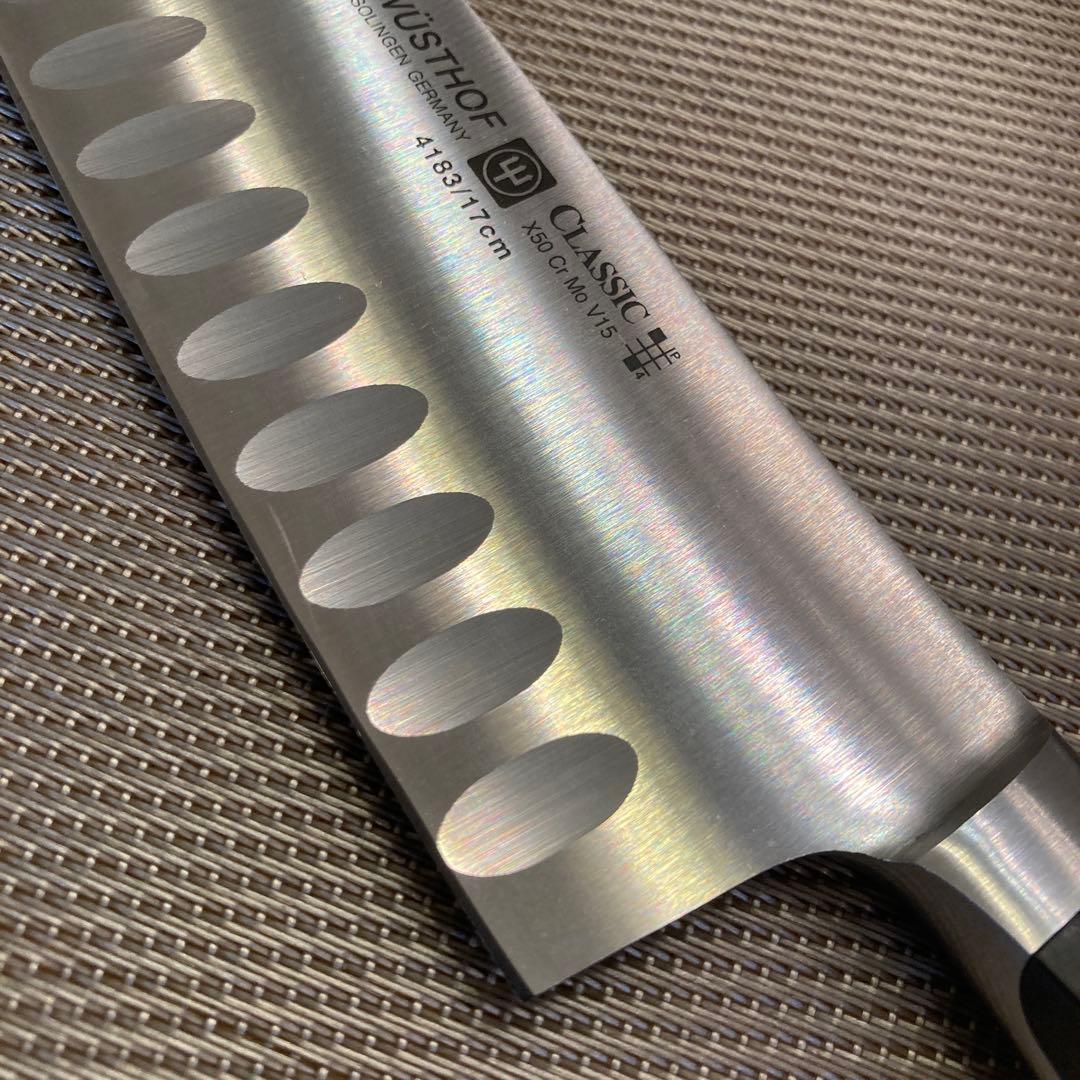 未使用WUSTHOF 包丁4183/17㎝クラッシック三徳庖丁 (筋入)半額以下