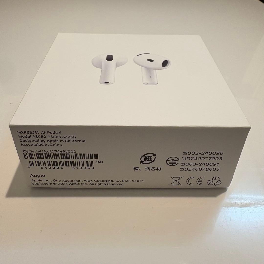 未開封 Apple AirPods 4 本体 新品