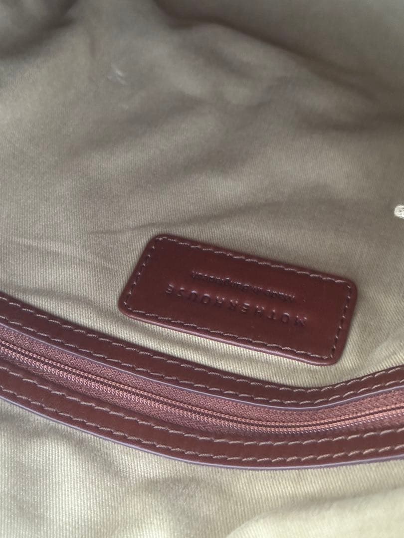 【美品】マザーハウス 牛革 ブライト ワンショルダー 茶