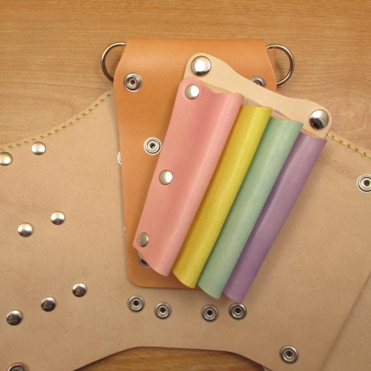 ヌメ革ナチュラル＆カラフル　７丁差し　シザーケース　SCA-254/NB