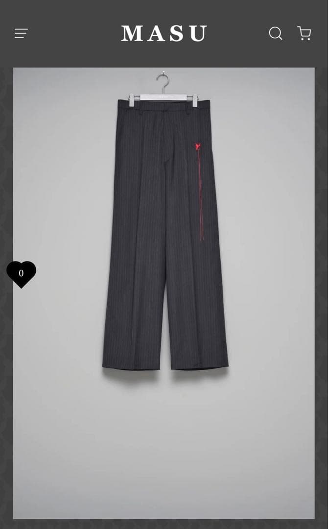 パンツ MASU RED ANGEL WIDE TROUSERS - BLACK 44