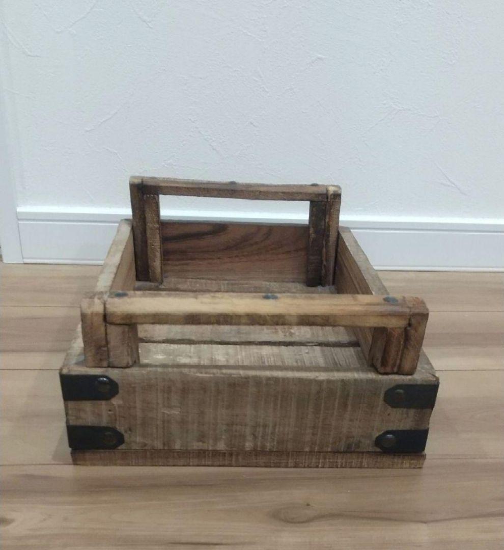 【009】木製 カゴ ボックス トレー 3点セット！