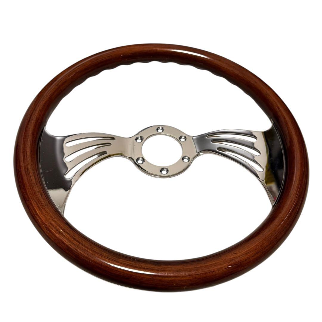 当時物　Junis ジャニス　ウッド　ステアリング　ビレッド　ハンドル