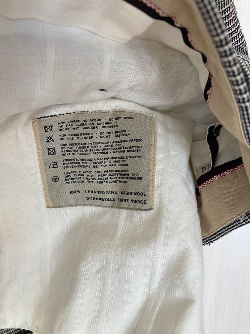 PT01 DRAPERグレンチェック 1プリーツ スラックス　秋冬