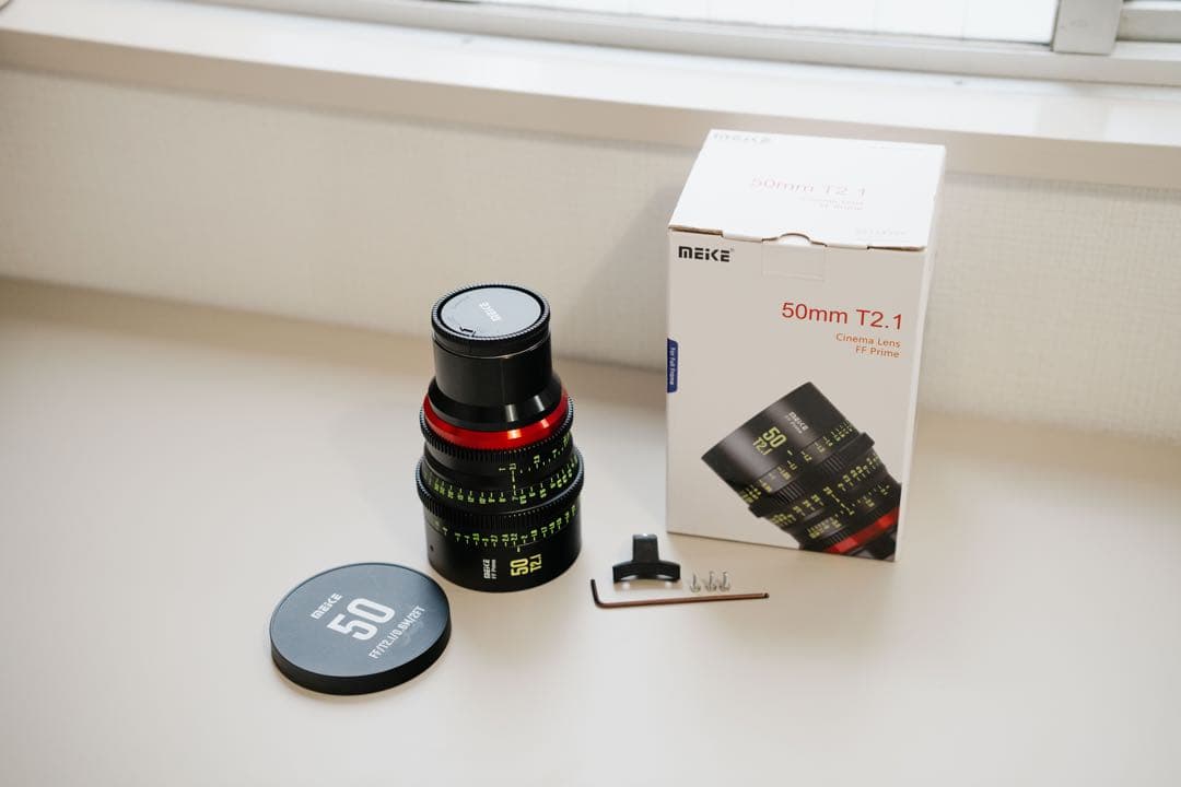 美品 Meike MK-50mm T2.1 FF ソニーEマウント シネマレンズ