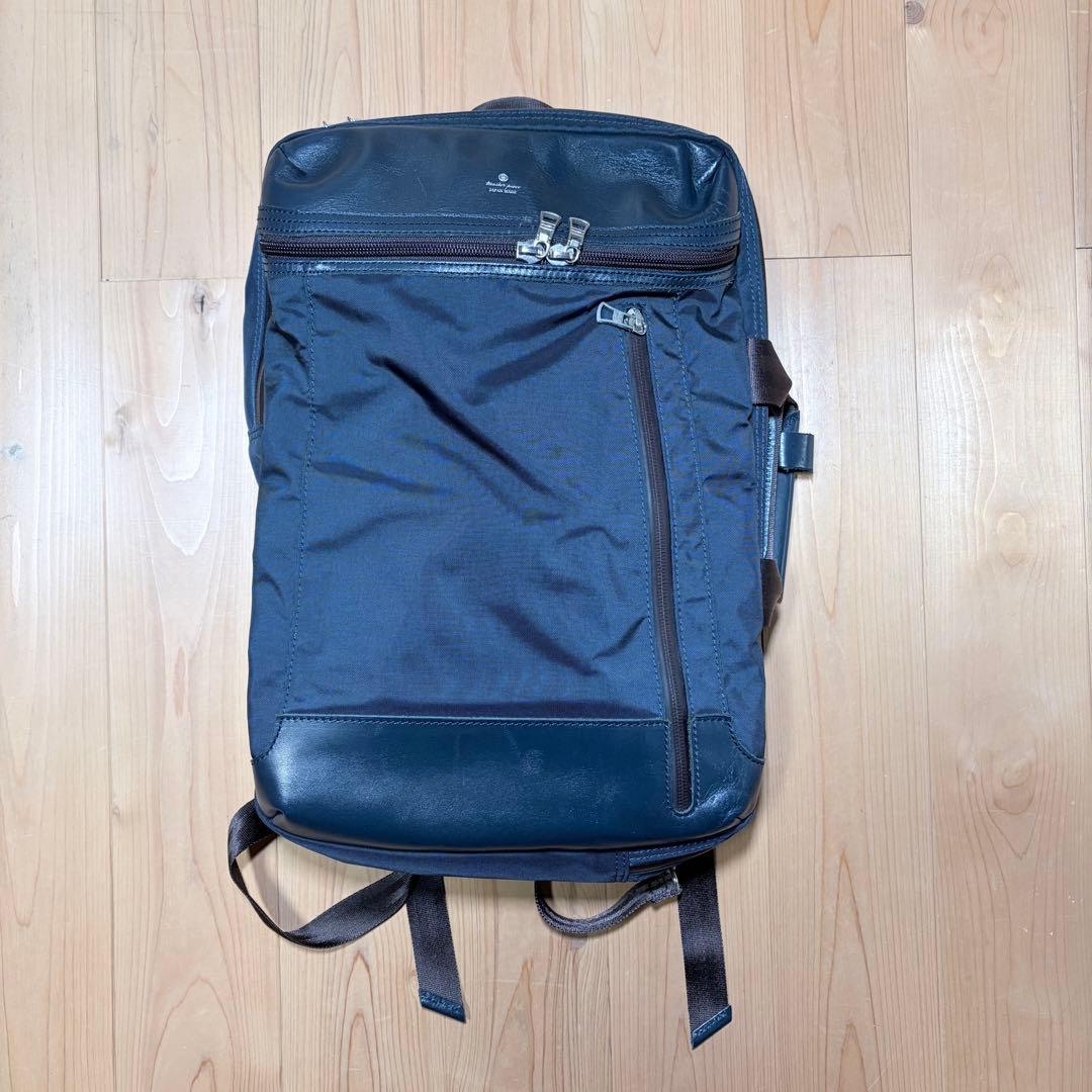 マスターピース STREAM 2wayブリーフケース　ネイビー　美品