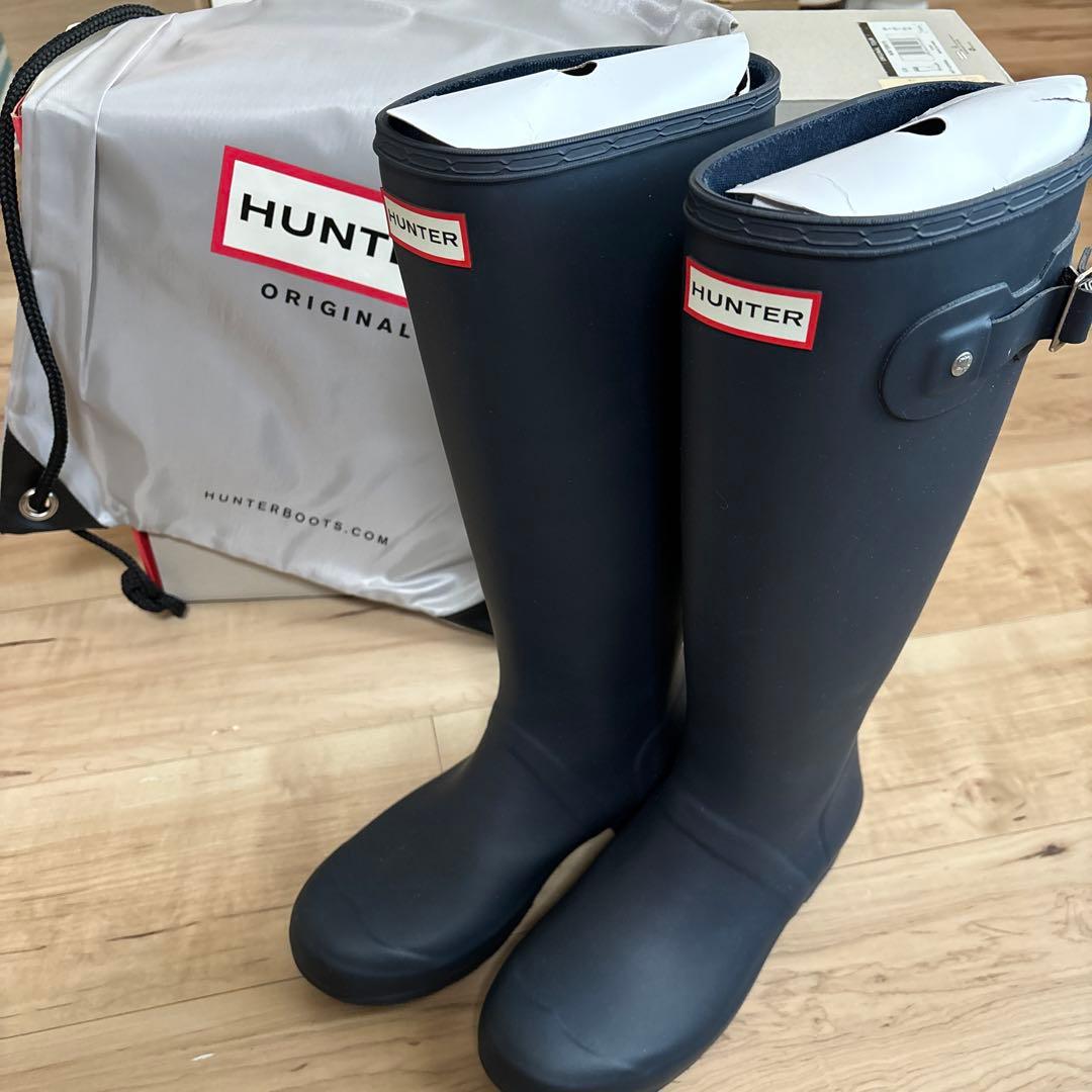 【新品未使用】ＨＵＮＴＥＲ レディースレインブーツ　UK5 US7 EU38