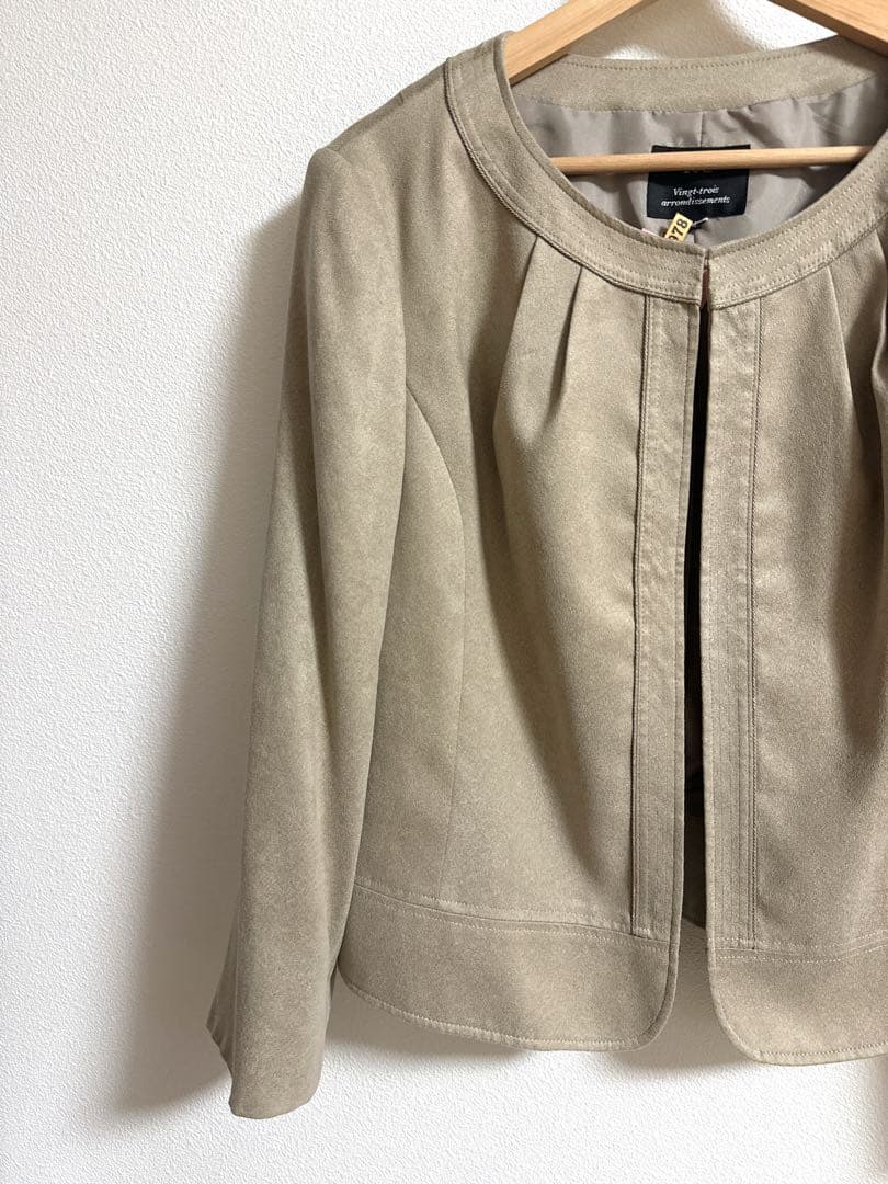 すずらん【大きいサイズ46】23区　クリーニング済　ノーカラージャケット