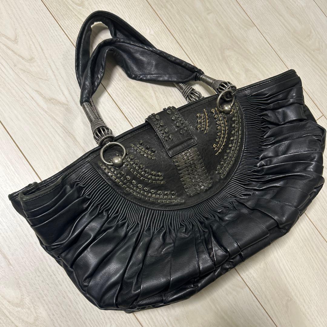 【希少】クリスチャンディオール トートバッグ ショルダーバッグ　レザー 黒