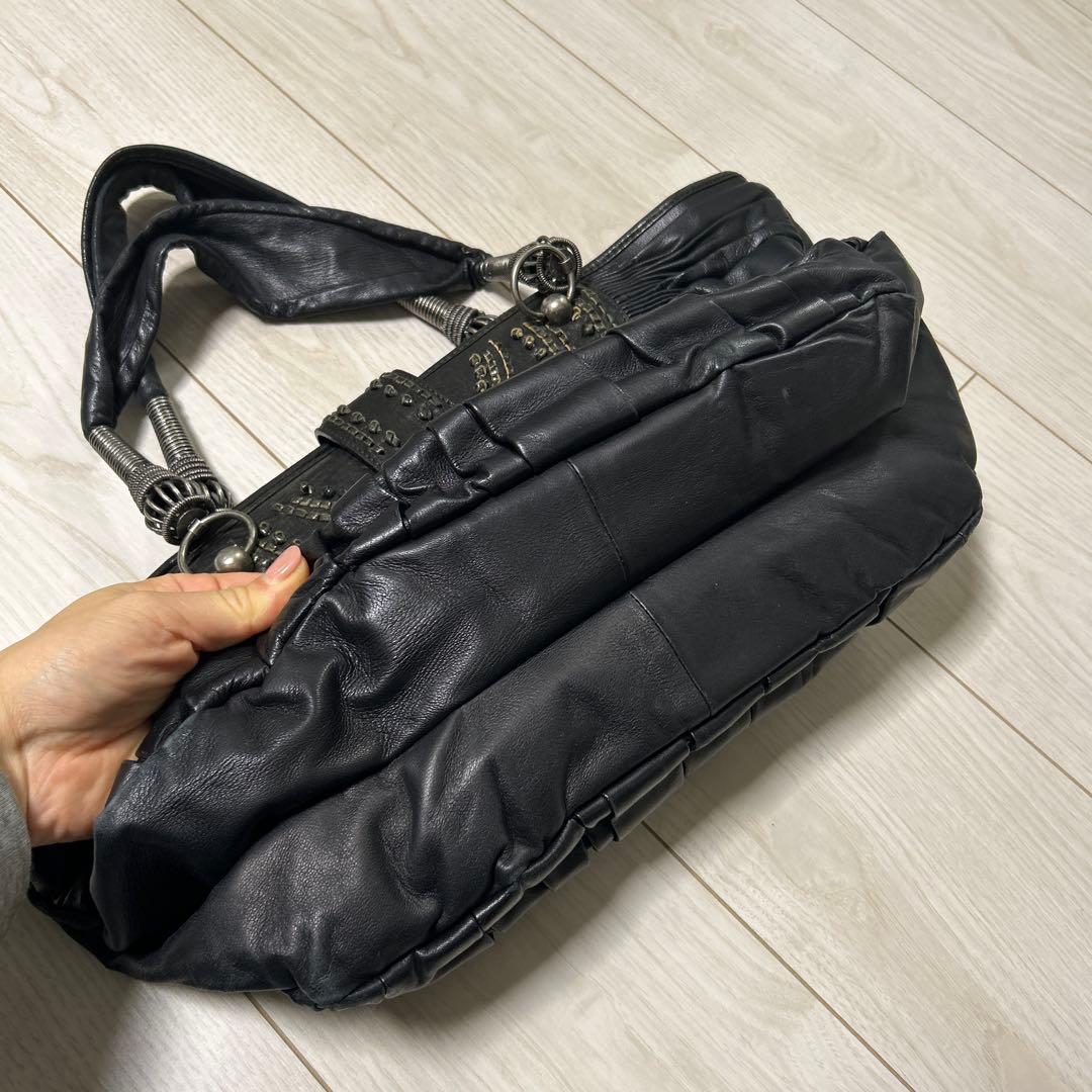 【希少】クリスチャンディオール トートバッグ ショルダーバッグ　レザー 黒