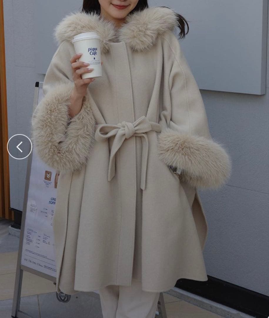 CELFORD セルフォード ファーポンチョコート CML 新品